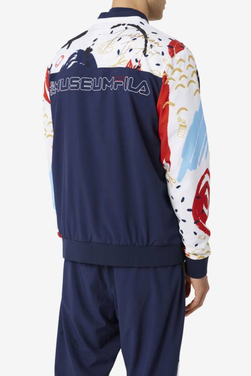 Fila X The Museum Printed Track Naisten Takki Laivastonsininen Valkoinen Punainen | Fila271JZ
