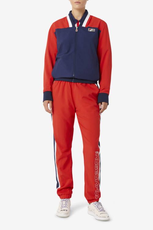 Fila X The Museum Track Naisten Housut Punainen Laivastonsininen Valkoinen | Fila479ZN