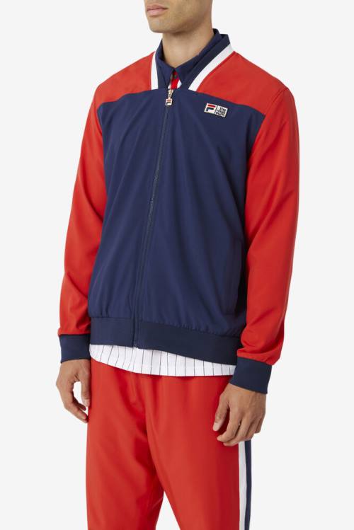 Fila X The Museum Track Naisten Takki Laivastonsininen Punainen Valkoinen | Fila481JF