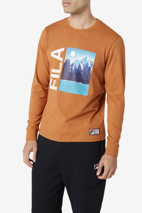 Fila Yenisei Long Sleeve Tee Miesten T Paidat Valkoinen | Fila019MP