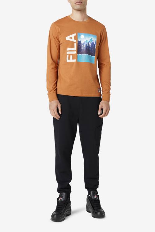 Fila Yenisei Long Sleeve Tee Miesten T Paidat Valkoinen | Fila019MP