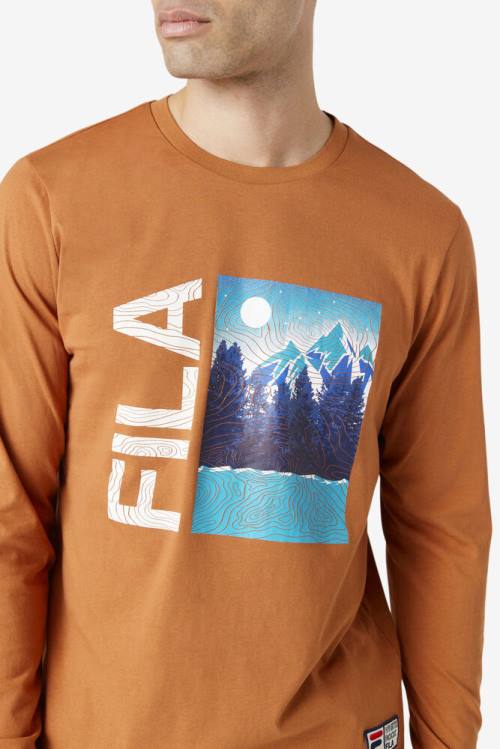Fila Yenisei Long Sleeve Tee Miesten T Paidat Valkoinen | Fila019MP