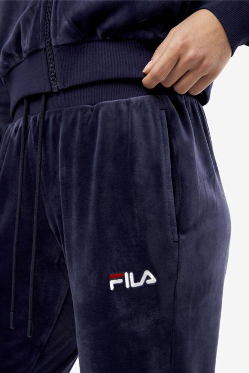 Fila Zura Velour Jogger Naisten Housut Laivastonsininen | Fila483XA