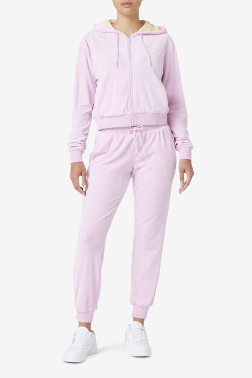 Fila Zura Velour Jogger Naisten Housut Violetit | Fila298JV