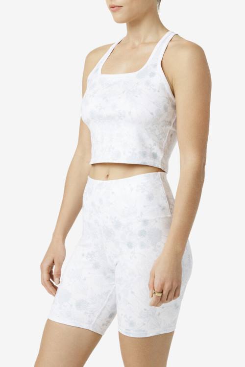 Fila Zuri Reversible Crop Tank Naisten Topit Valkoinen | Fila701KY