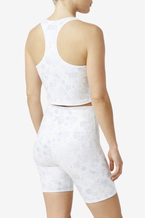 Fila Zuri Reversible Crop Tank Naisten Topit Valkoinen | Fila701KY