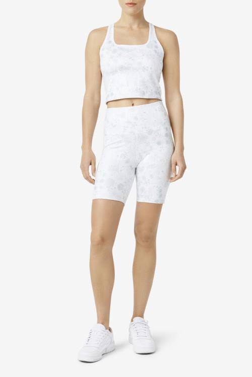 Fila Zuri Reversible Crop Tank Naisten Topit Valkoinen | Fila701KY