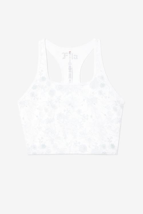 Fila Zuri Reversible Crop Tank Naisten Topit Valkoinen | Fila701KY