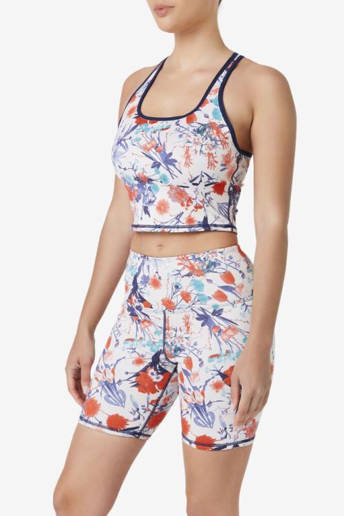 Fila Zuri Reversible Crop Tank Naisten Topit Laivastonsininen | Fila719JP