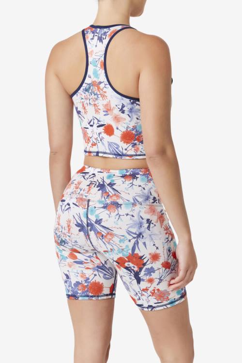 Fila Zuri Reversible Crop Tank Naisten Topit Laivastonsininen | Fila719JP