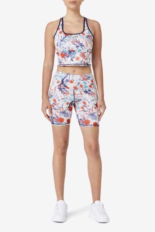 Fila Zuri Reversible Crop Tank Naisten Topit Laivastonsininen | Fila719JP