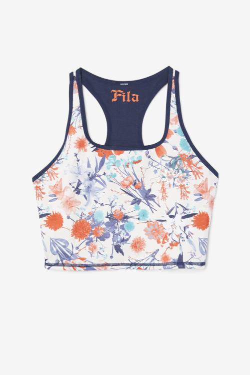 Fila Zuri Reversible Crop Tank Naisten Topit Laivastonsininen | Fila719JP